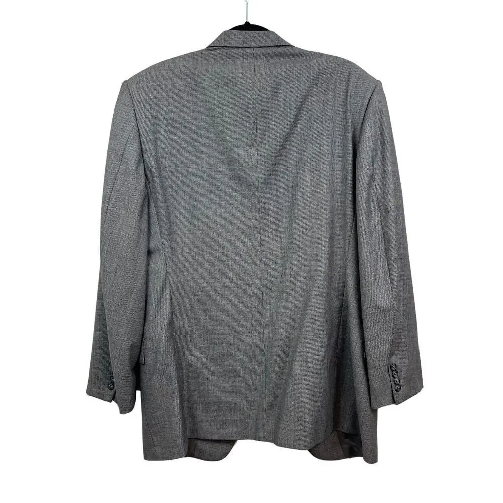 Corneliani Sport Super 100's Virgin Wool Blazer Suit Jacket Men Button Gray 44*